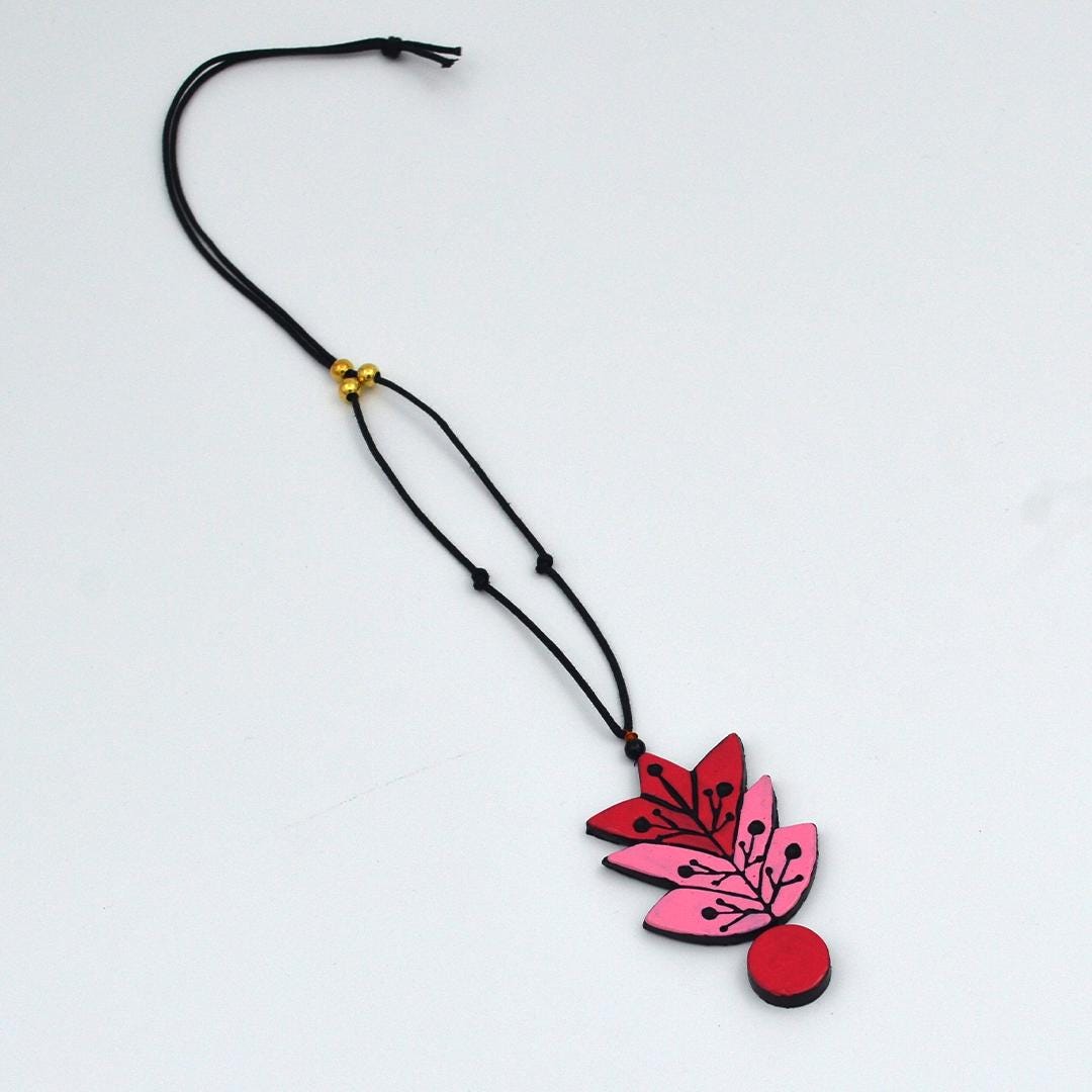 Maple Leaves Inspired Clay Set Pink Purple Floral Stud Earrings Delicate Handmade Jewelry