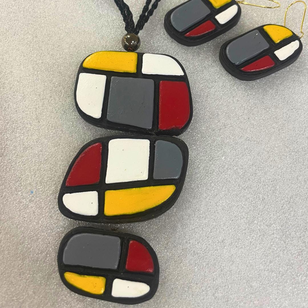 Handmade Clay Jewelry Handmade Necklace For Women Clay Earring Accessories Gift Idea For Best Friend Her Gift For Friend Gift For Woman