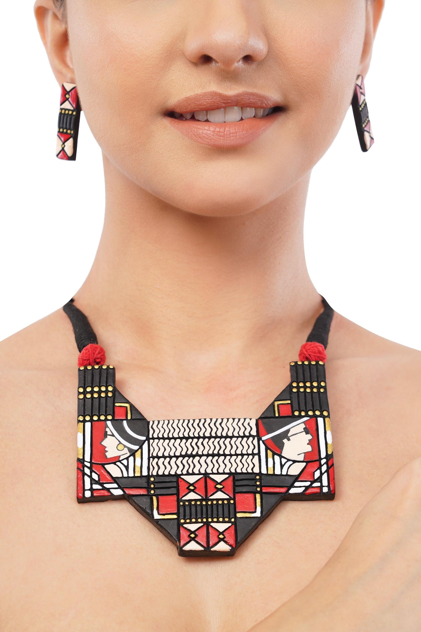 Handmade Clay Jewelry For Women Necklace And Earring And Necklace Set For Women Stud Earring For Women Trendy Jewelry For Women Clay Earring