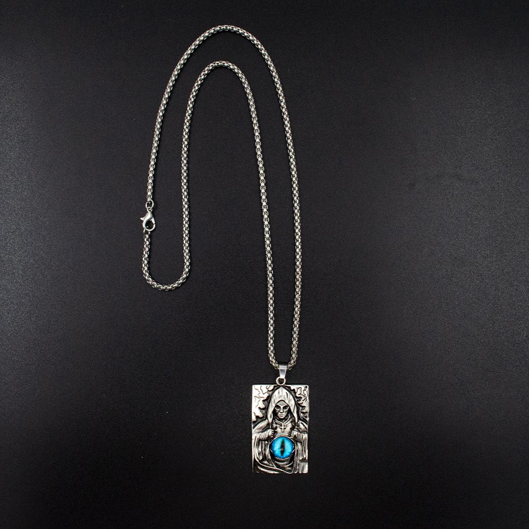 Gothic Triple Moon Necklace with Rose Cross Ghost Necklace Gothic Rose Necklace Perfect Gift for Halloween