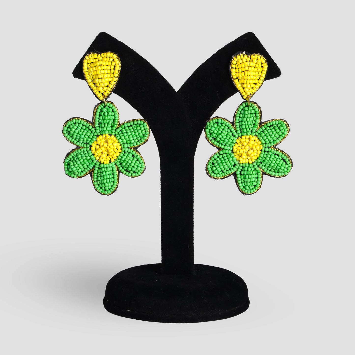 Beaded Earring Dangle Flower Statement Earring  Light Weight Contemporary Earring  For Women Trendy Earring  Flower Earring Hypoallergenic