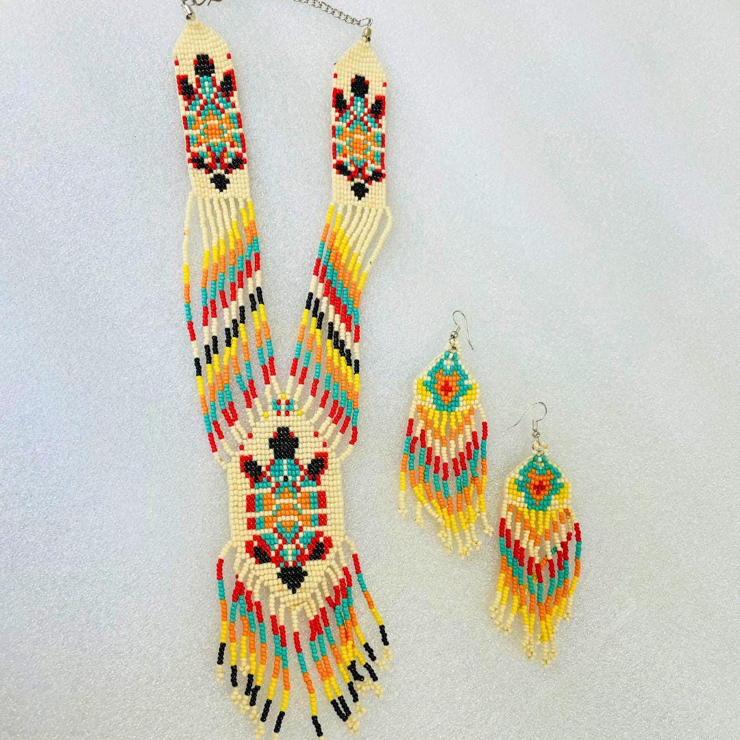 Birthday Gift For Her Friend Gift Birthday Her Pretty Necklace For Women Earring Colorful Necklace Beaded Jewelry Handmade Earring Aesthetic