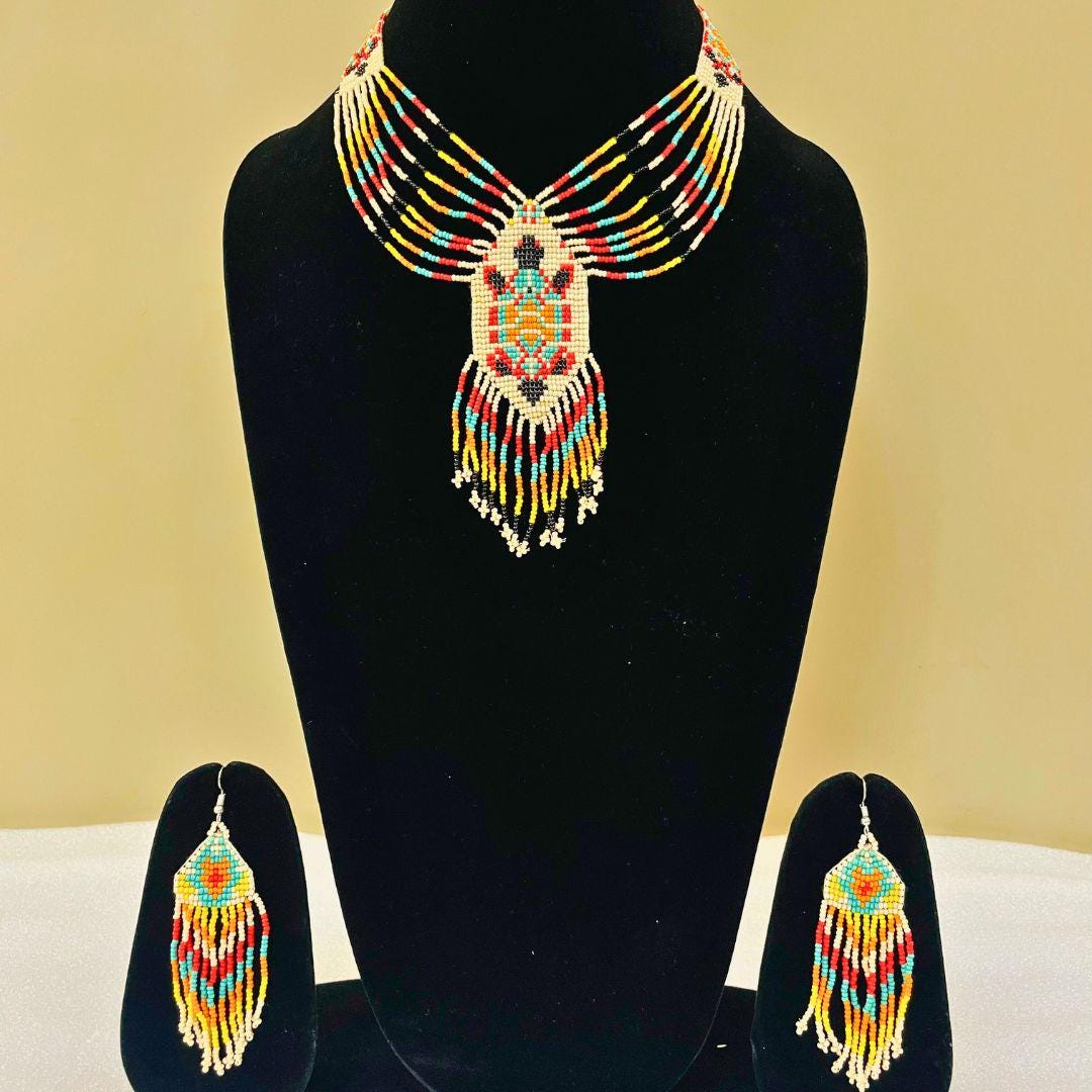 Birthday Gift For Her Friend Gift Birthday Her Pretty Necklace For Women Earring Colorful Necklace Beaded Jewelry Handmade Earring Aesthetic