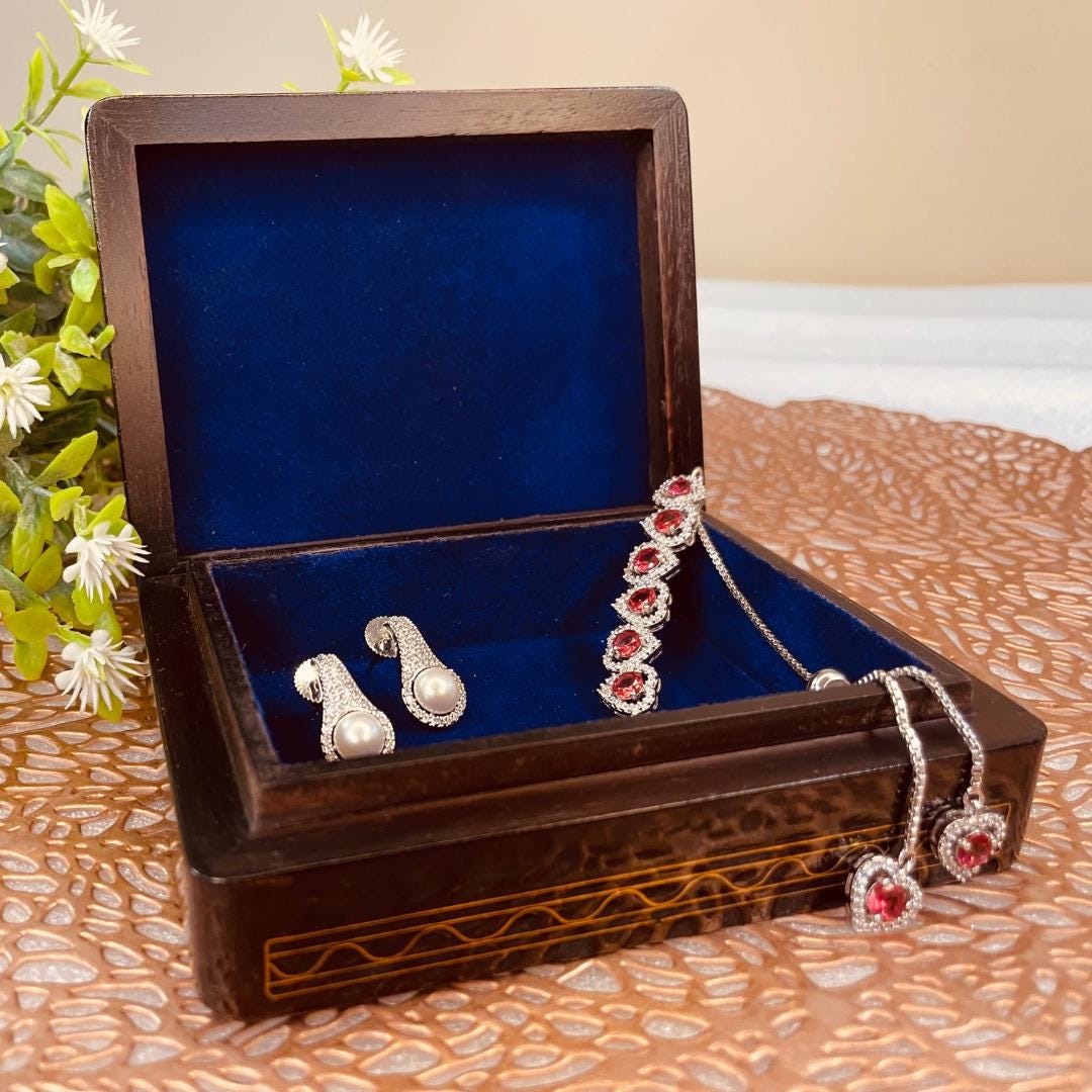 Wooden Jewelry Box For Women Unique Gift For Mom Jewelry Box Wood Handmade Gift For Her Birthday Wife Mom Jewelry Holder Unique Jewelry Box