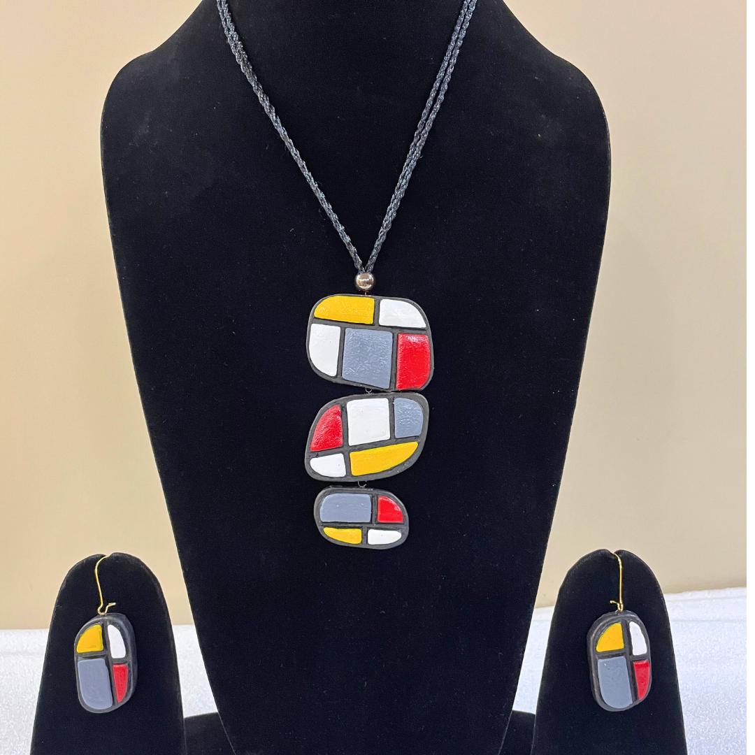 Handmade Clay Jewelry Handmade Necklace For Women Clay Earring Accessories Gift Idea For Best Friend Her Gift For Friend Gift For Woman