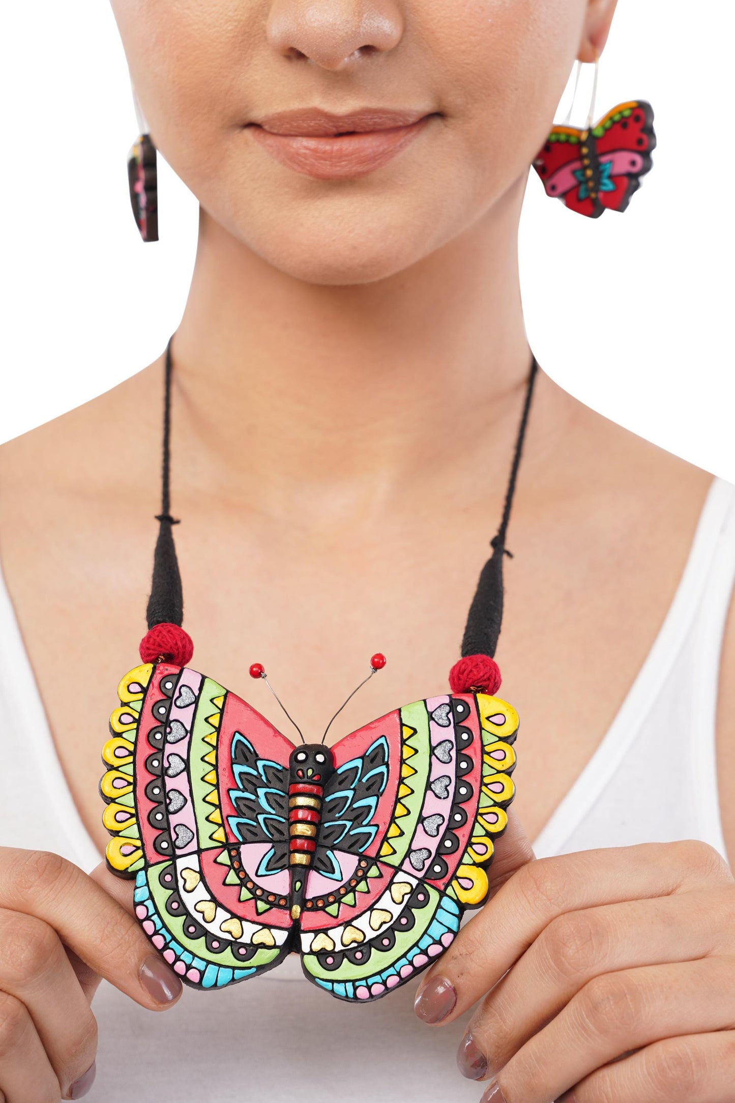 Beautiful Colorful Butterfly Necklace  Aesthetic Jewelry  Minimalist Necklace  Perfect Gifts for Her