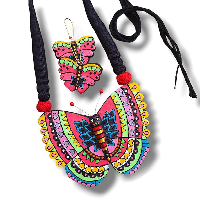 Beautiful Colorful Butterfly Necklace  Aesthetic Jewelry  Minimalist Necklace  Perfect Gifts for Her