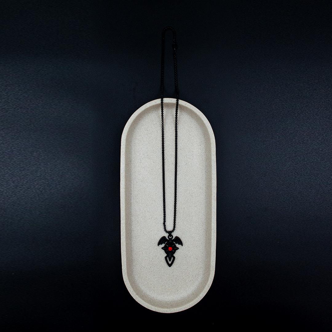 Gothic Bat Necklace with Cross Design  Vampire Necklace  Dark  Elegant Cross Necklace