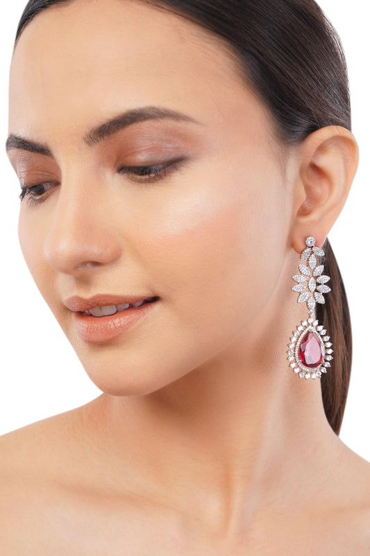 Dainty Earring Minimalist Earring Long Earring Drop Flower Earring For Women Valentine Day Gift For Her Birthday Unique Gift For Women