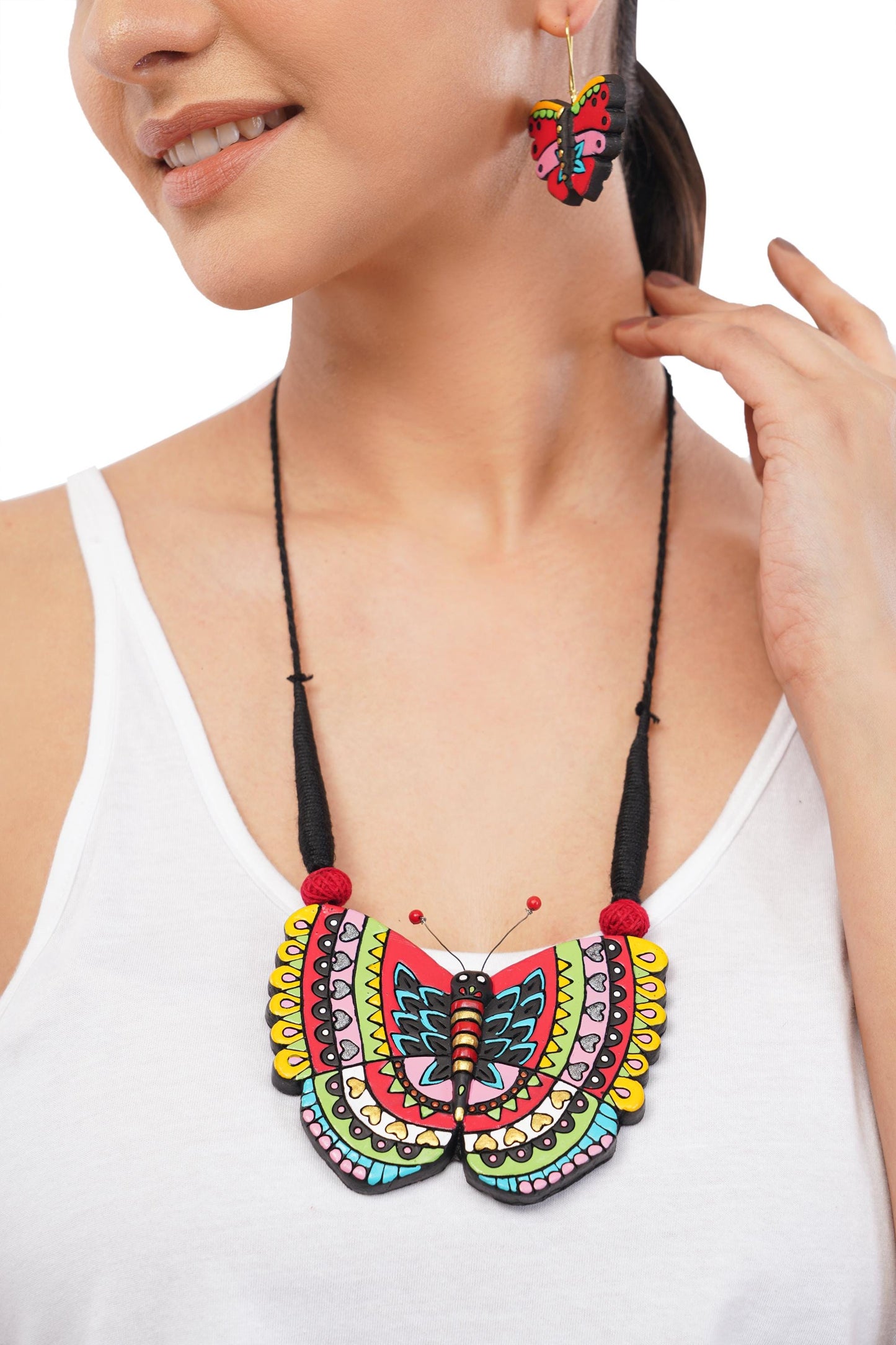 Beautiful Colorful Butterfly Necklace  Aesthetic Jewelry  Minimalist Necklace  Perfect Gifts for Her