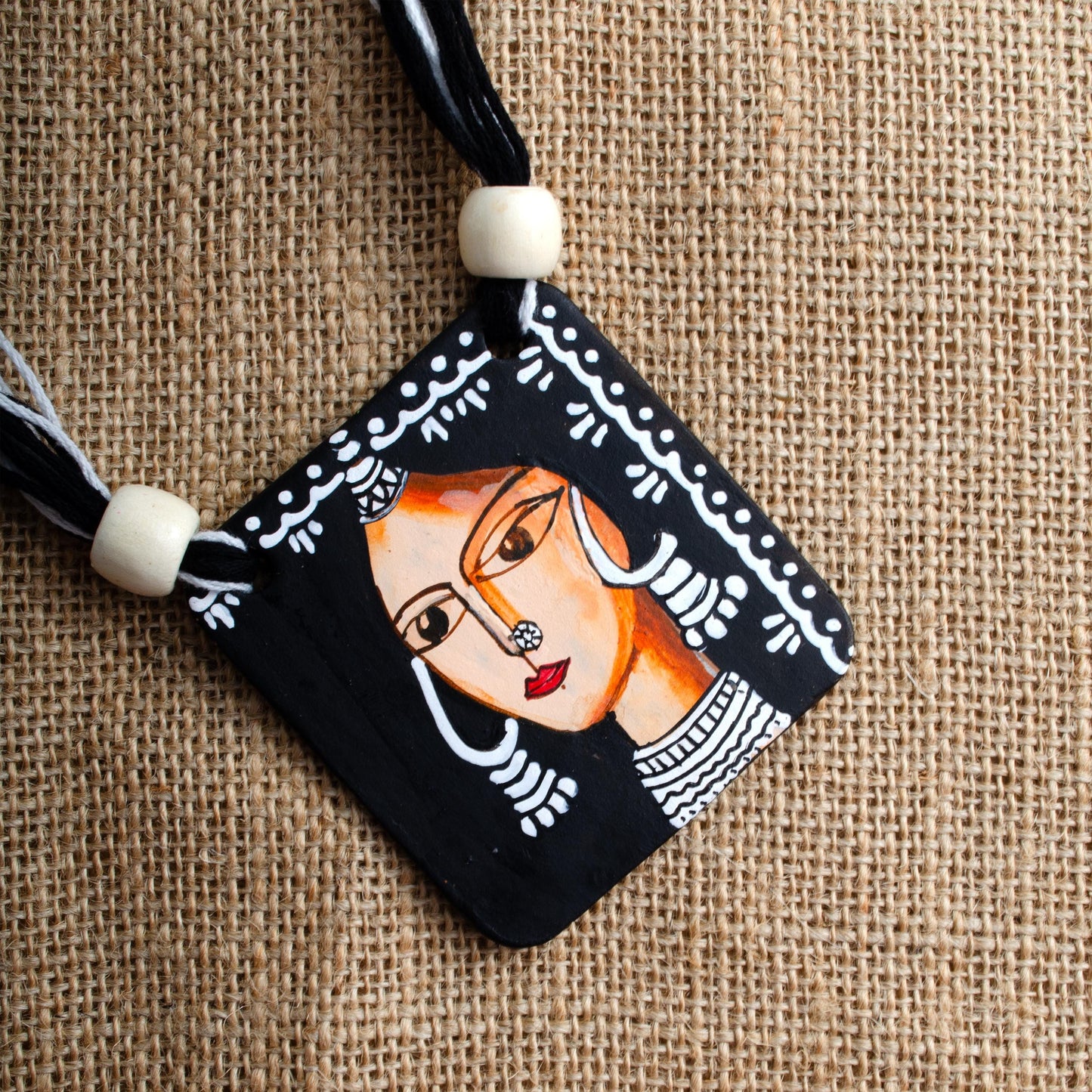 Black And White Clay Jewelry Set  Beautiful Tribal Women Design  Minimalist Earrings  Tribal Jewelry