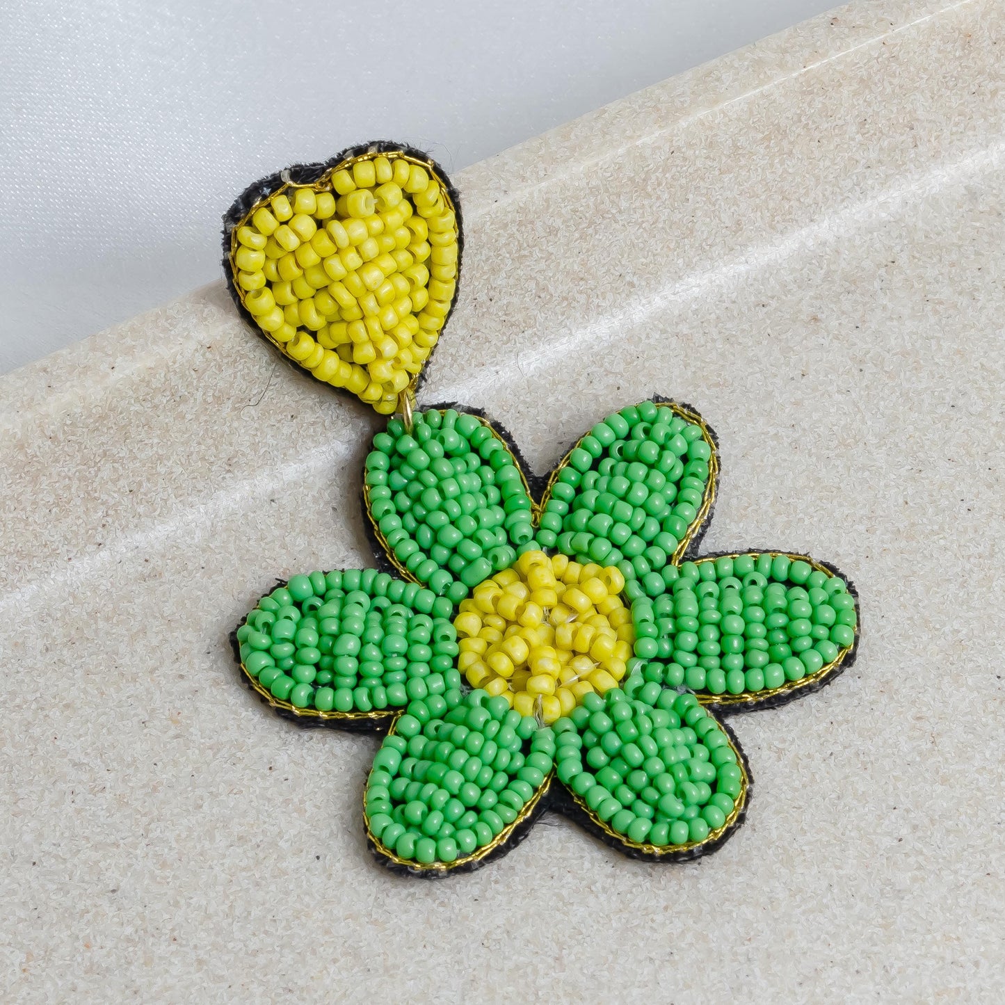 Beaded Earring Dangle Flower Statement Earring  Light Weight Contemporary Earring  For Women Trendy Earring  Flower Earring Hypoallergenic
