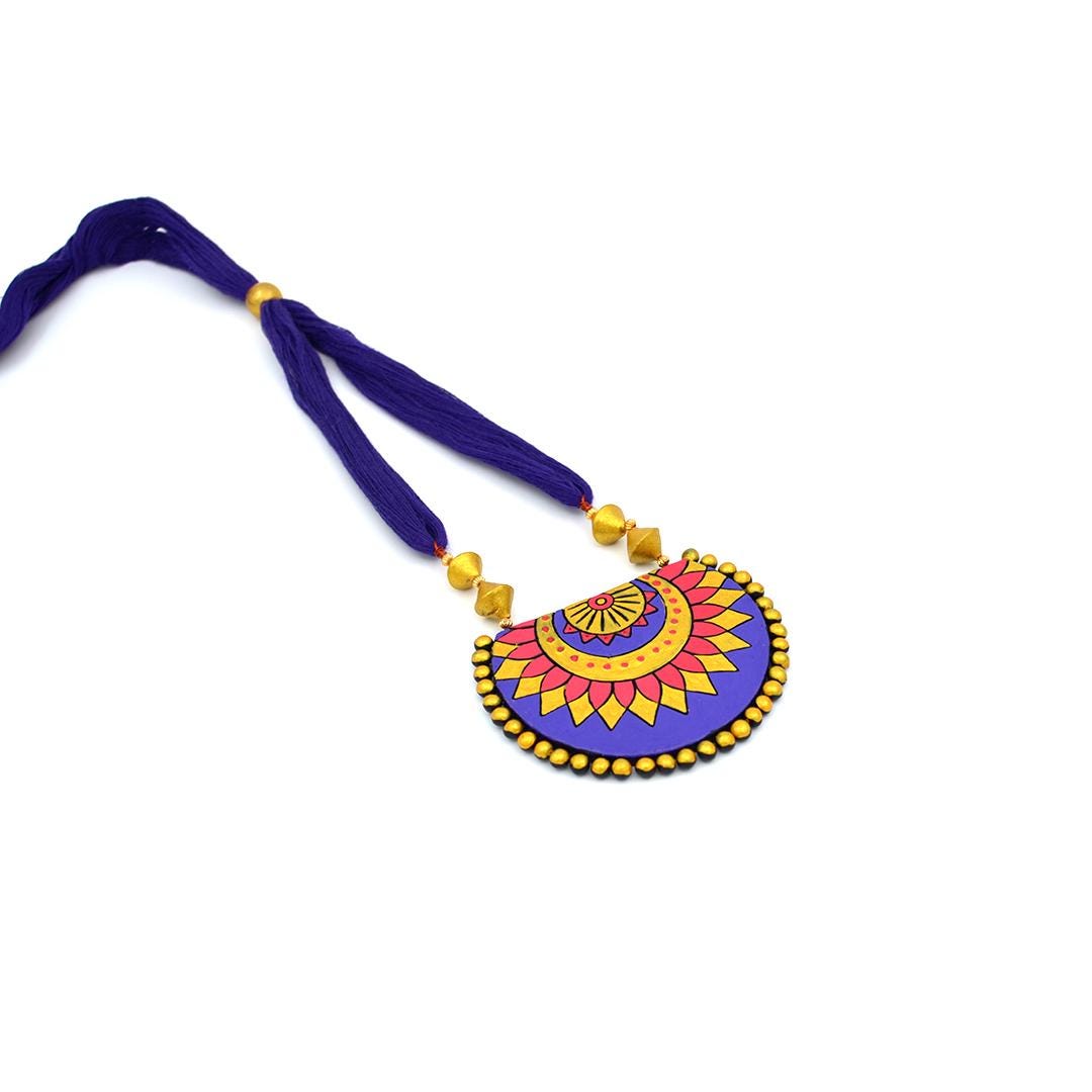 Violet Flower Clay Jewelry Set  Handcrafted Flower Earrings  Perfect Casual Jewelry