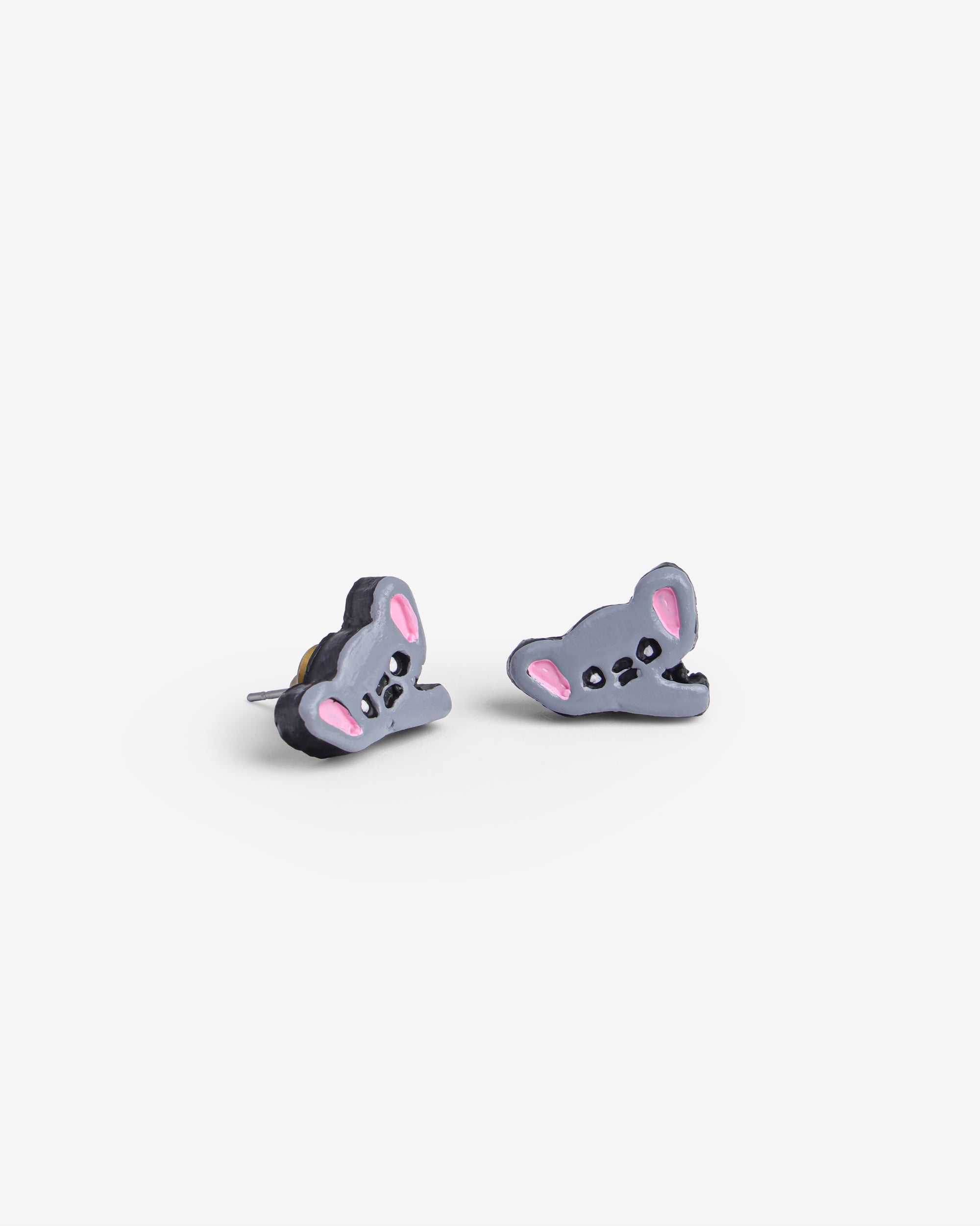 Handmade Earthen Clay Animal Stud Earrings- Elephant