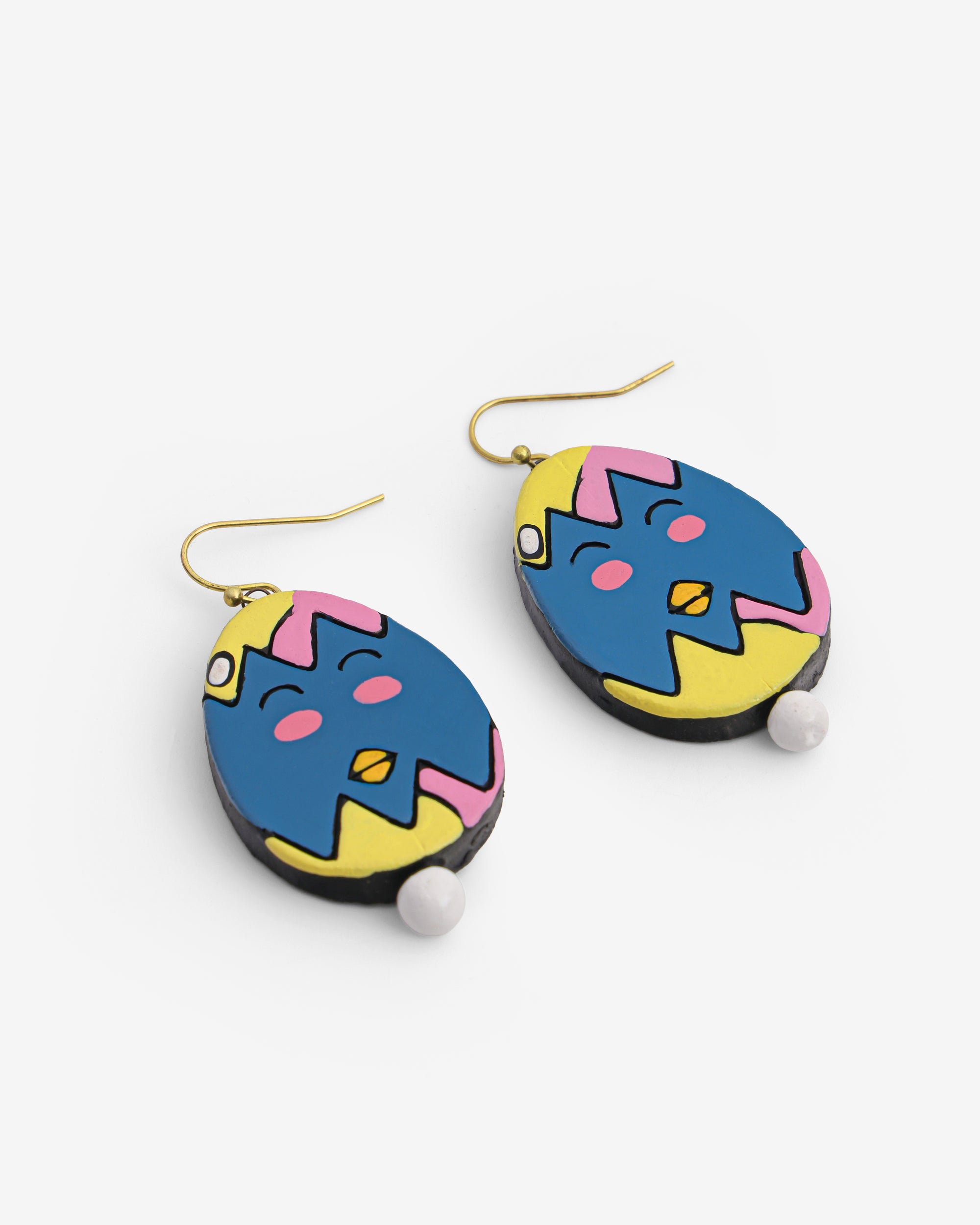 The Sweetheart Meadow Drops | Handmade Earthen Clay with Brass Hooks
