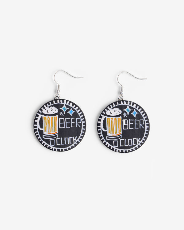 Beer O'Clock Statement Earrings