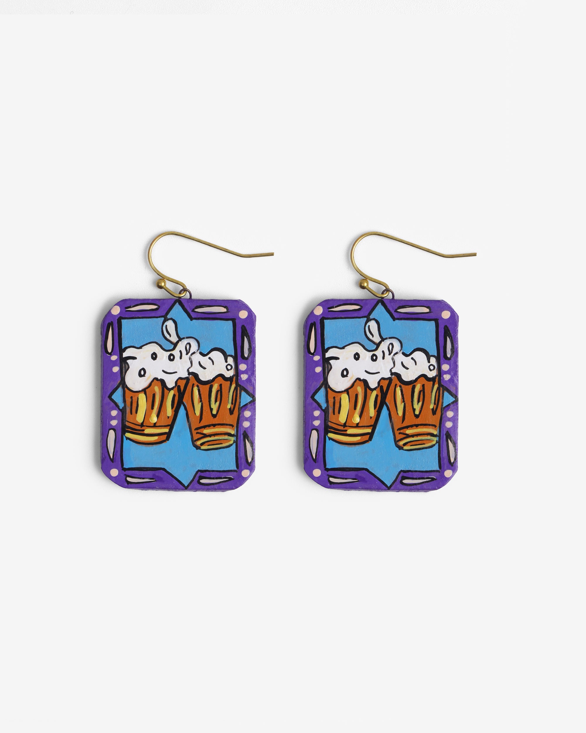 Cheers Beer Mug Dangle Earrings
