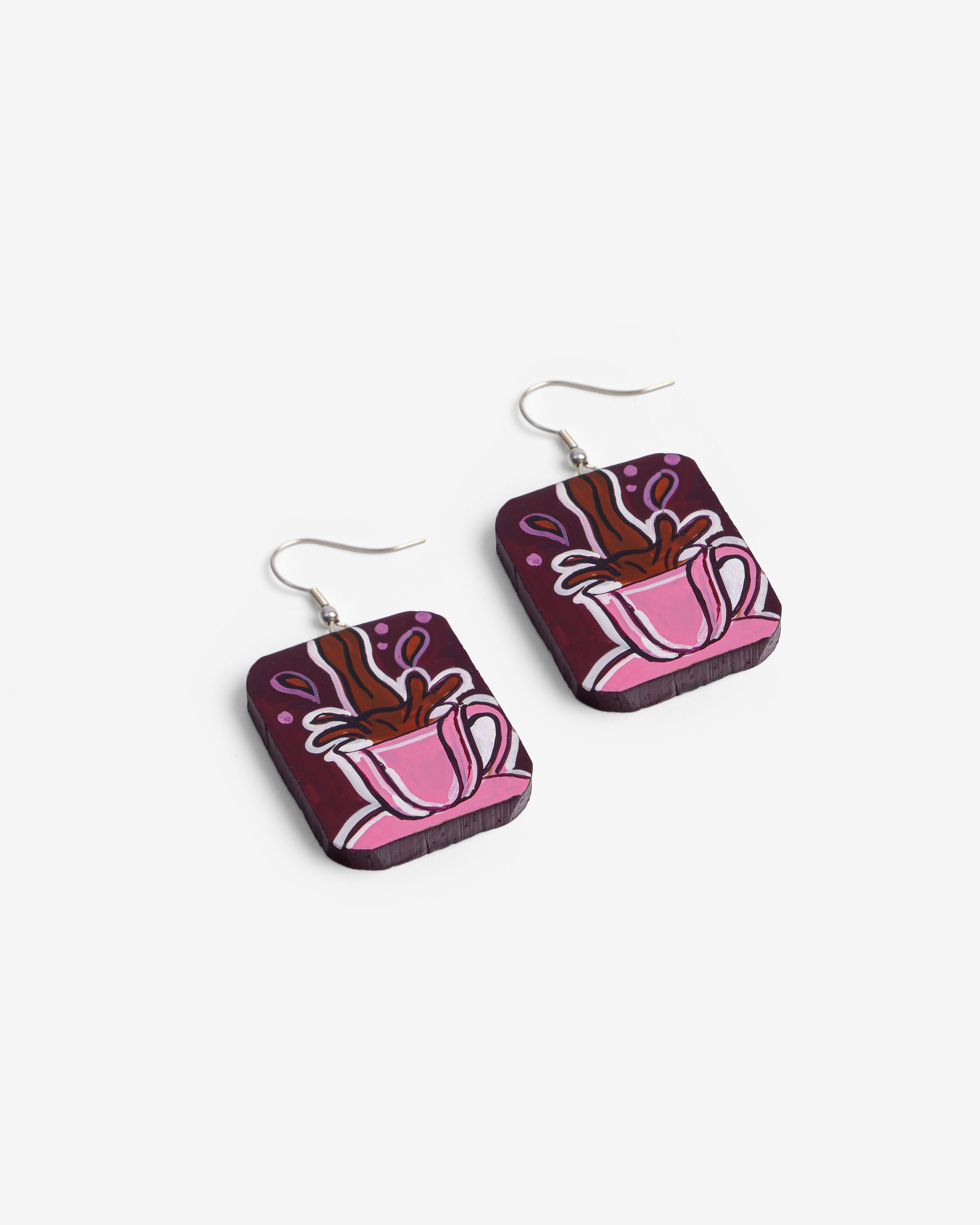 Earthen Clay Cottagecore Art Dangle Earrings