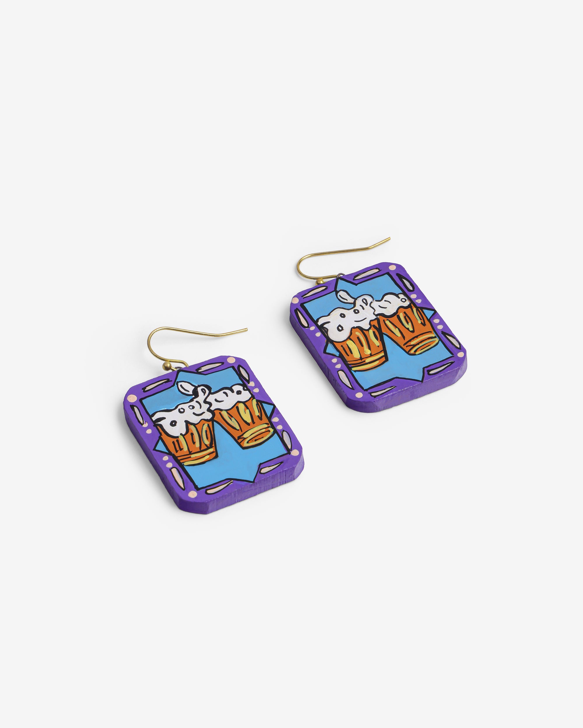 Cheers Beer Mug Dangle Earrings