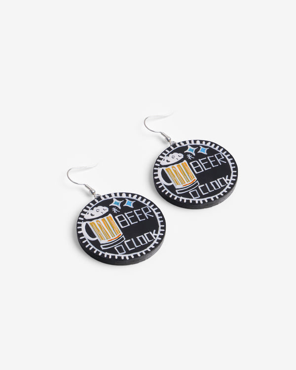 Beer O'Clock Statement Earrings