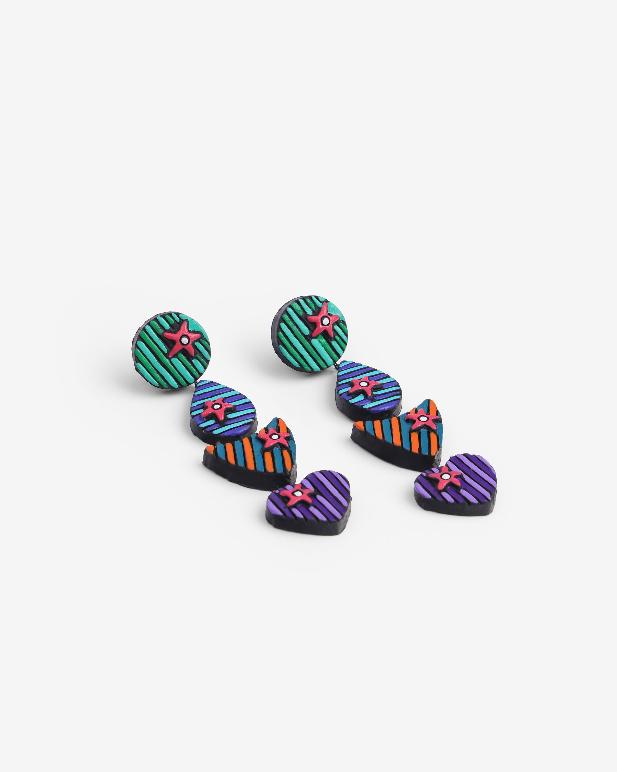 Sardine Inspired Earthen Clay Earrings