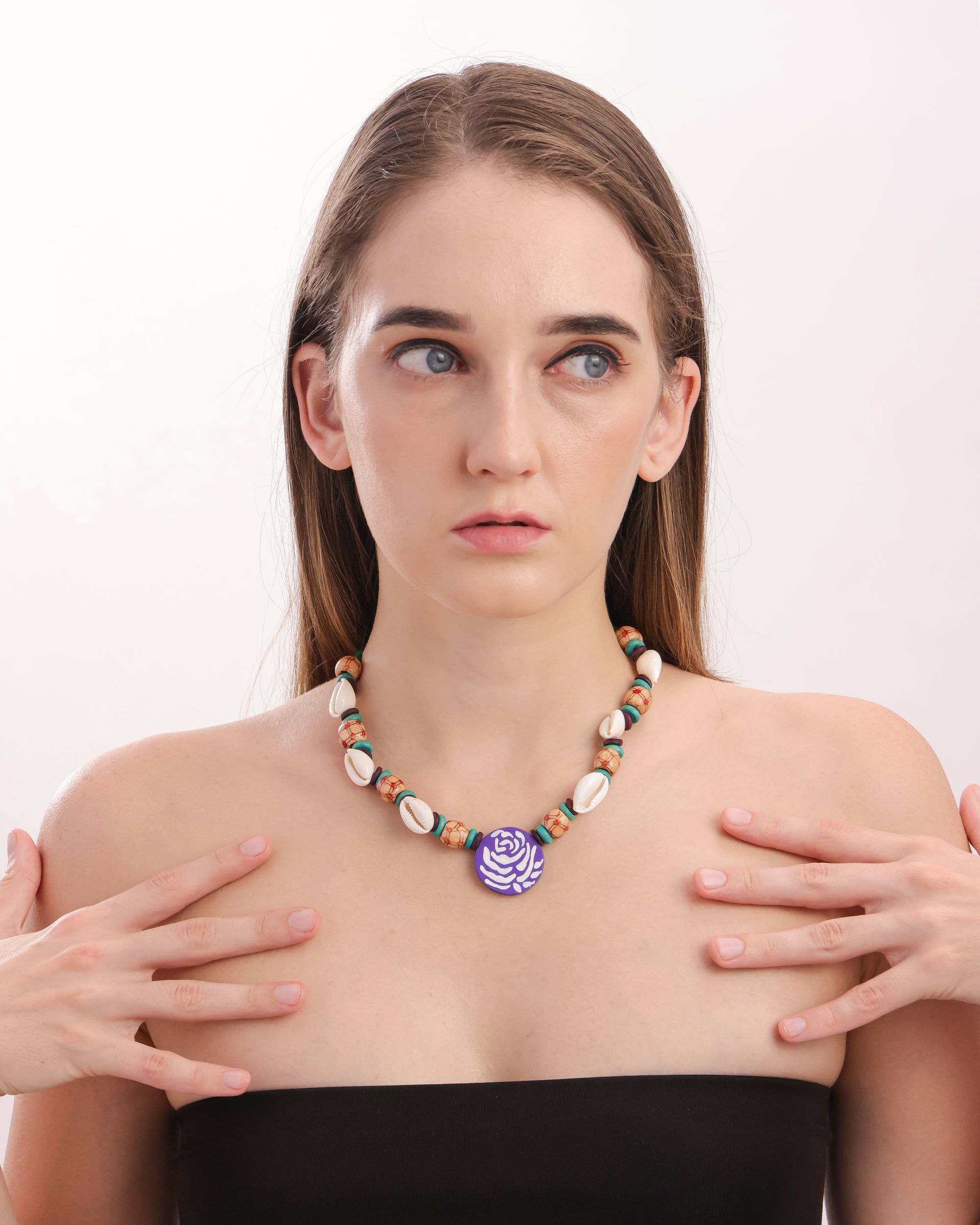 Wooden & Shell Necklace