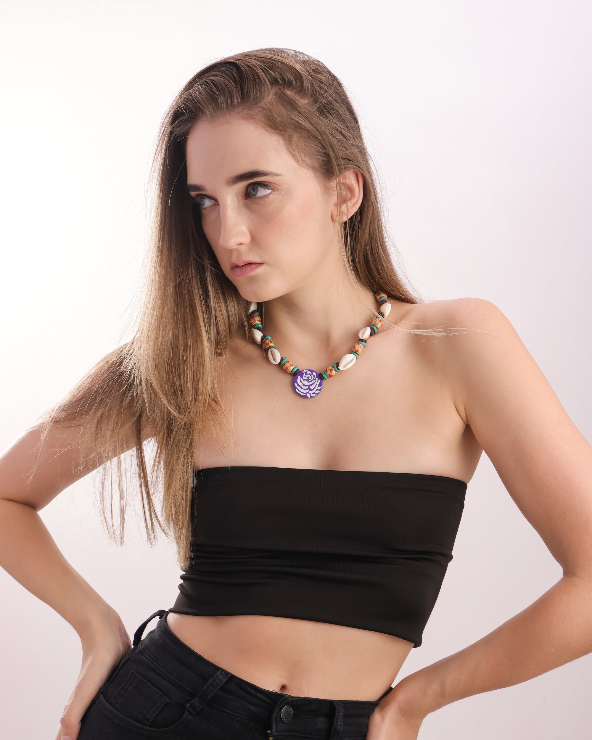 Wooden & Shell Necklace