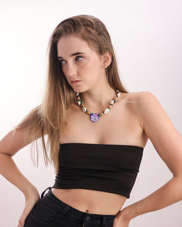 Wooden & Shell Necklace