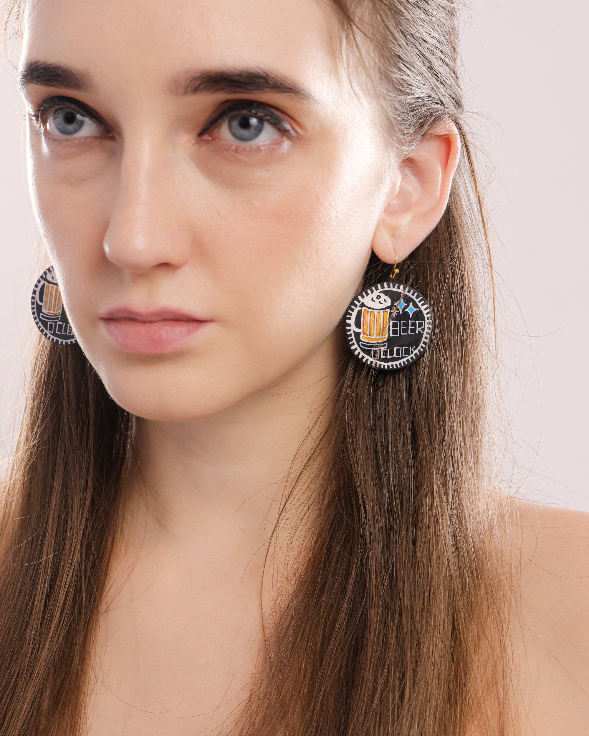 Beer O'Clock Statement Earrings