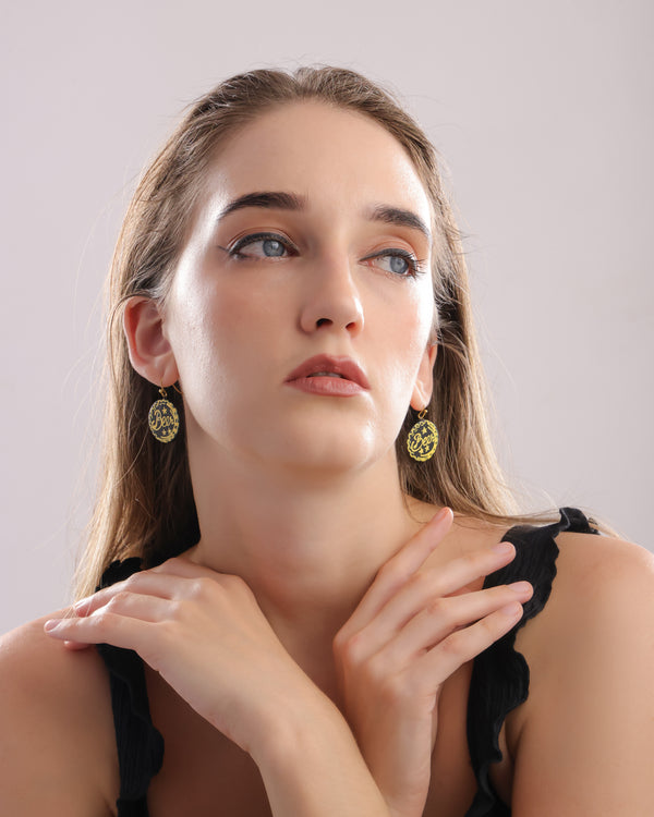 Round Beer Mug Clay Earrings