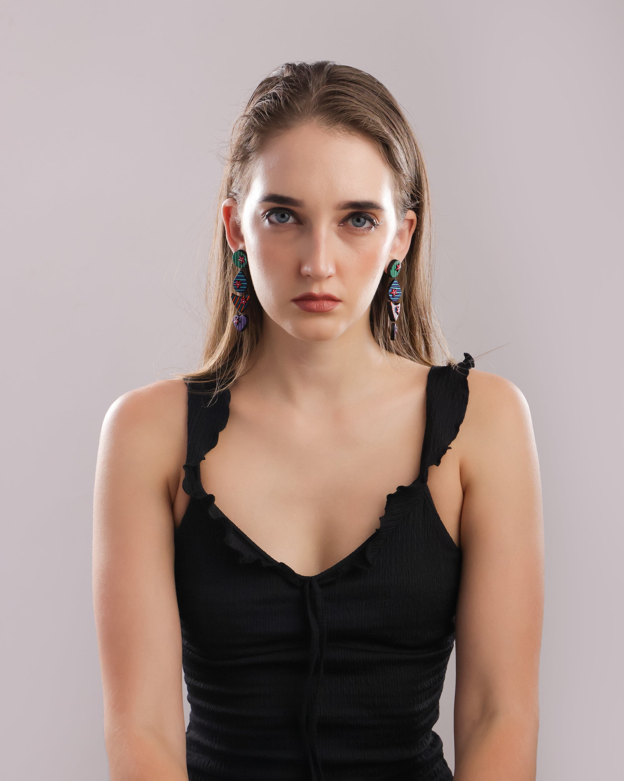 Sardine Inspired Earthen Clay Earrings