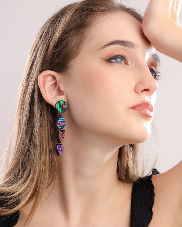 Sardine Inspired Earthen Clay Earrings