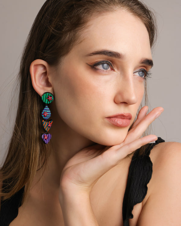 Sardine Inspired Earthen Clay Earrings