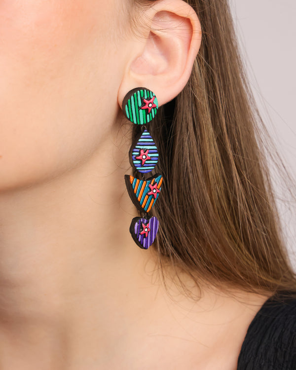 Sardine Inspired Earthen Clay Earrings