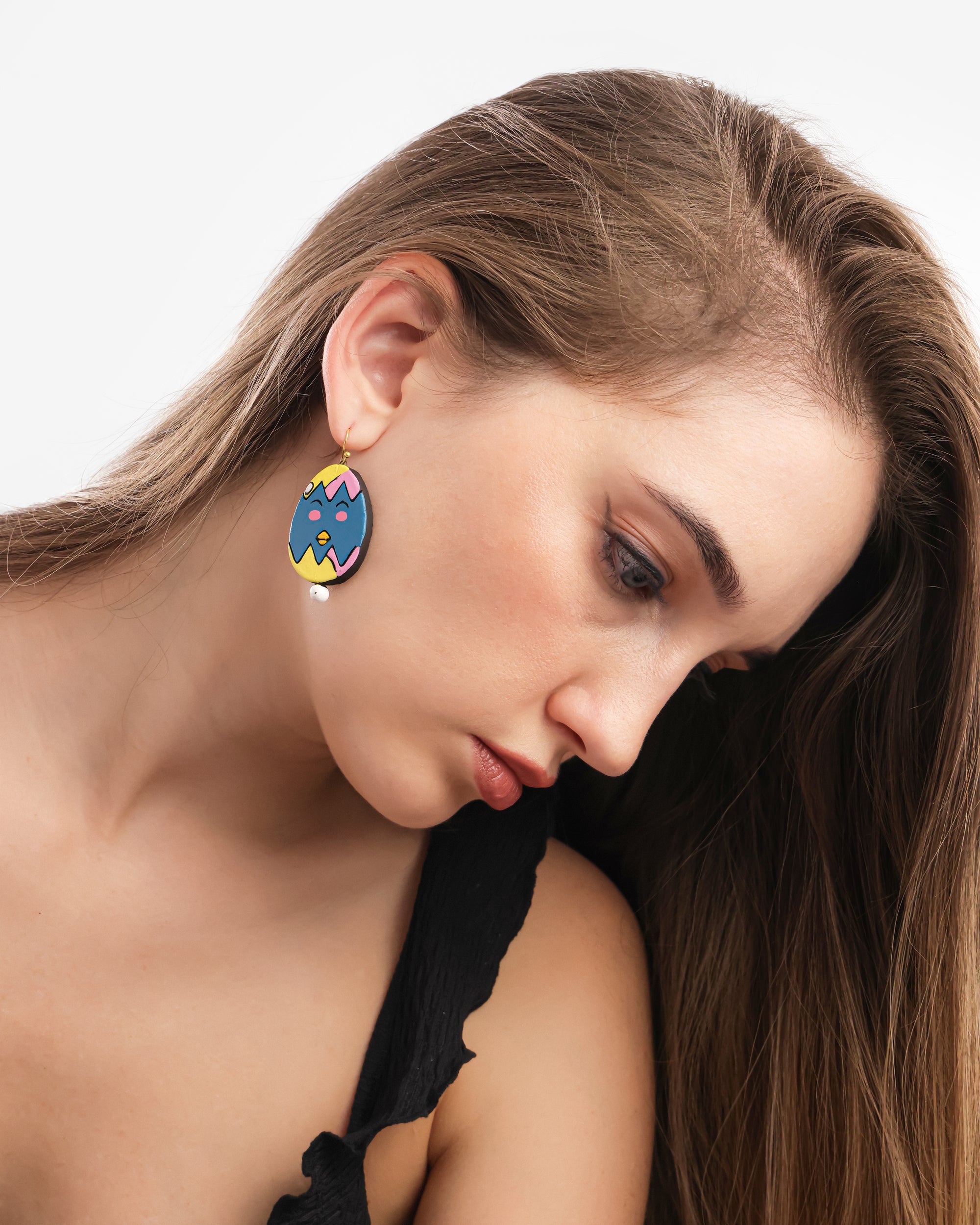 The Sweetheart Meadow Drops | Handmade Earthen Clay with Brass Hooks