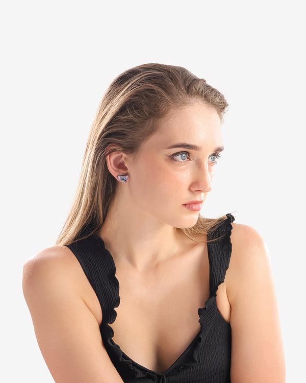 Handmade Earthen Clay Animal Stud Earrings- Elephant