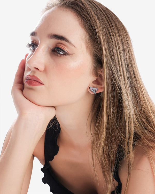 Handmade Earthen Clay Animal Stud Earrings- Elephant