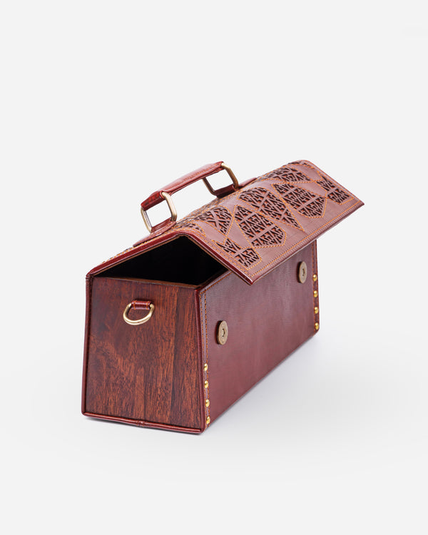 Heirloom Doctor's Bag Leather And Wood