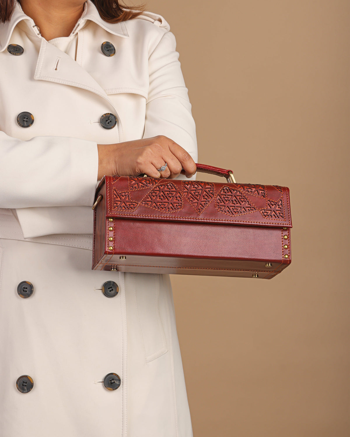 Heirloom Doctor's Bag Leather And Wood
