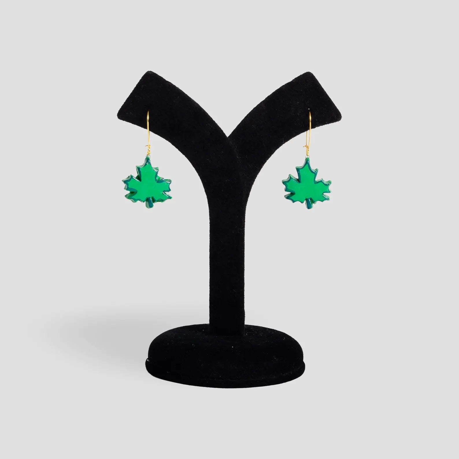 Christmas Clay Jewelry Set: Maple Leaf & Reindeer Earrings Duo