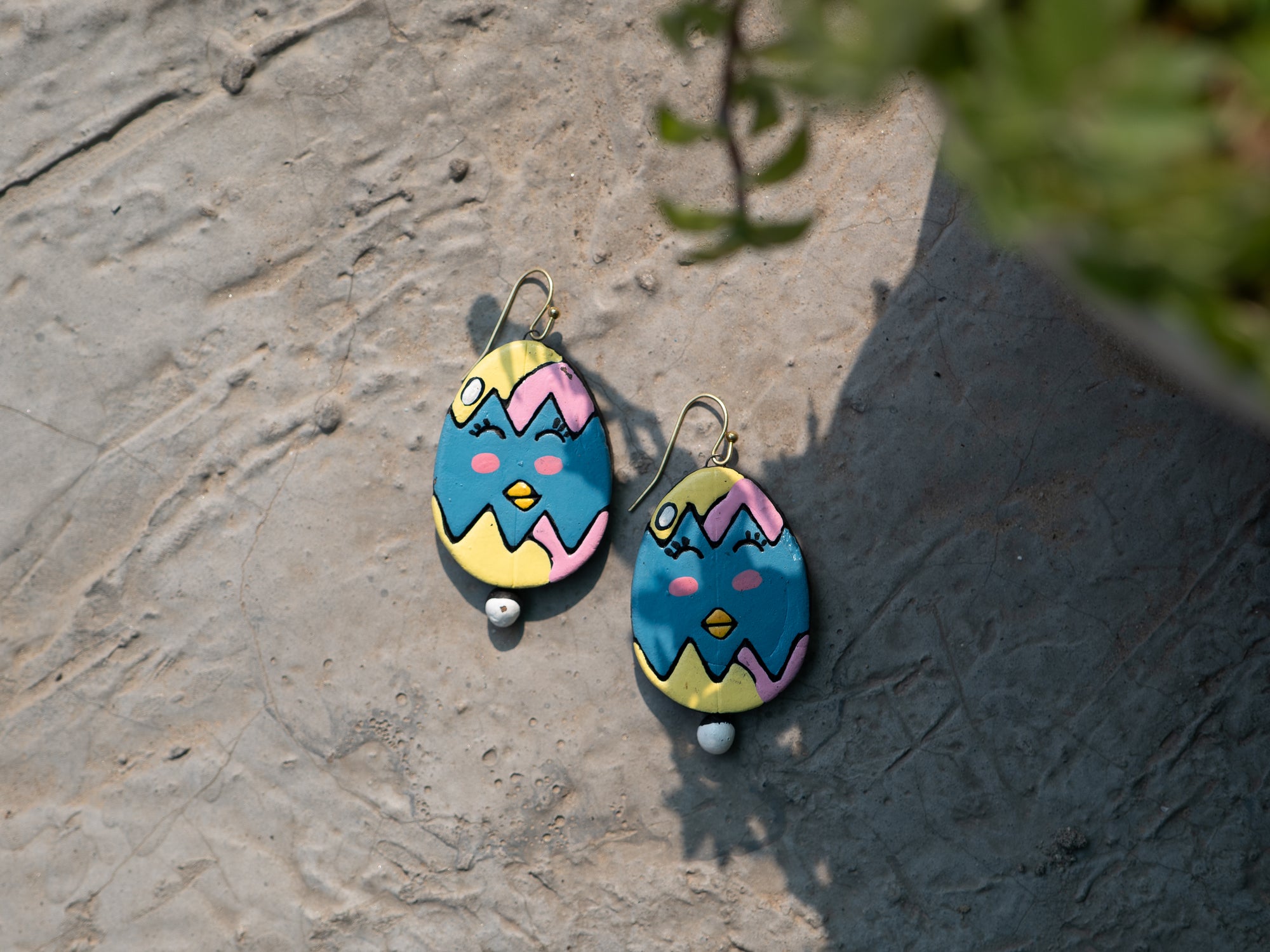 The Sweetheart Meadow Drops | Handmade Earthen Clay with Brass Hooks