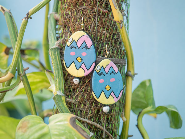 The Sweetheart Meadow Drops | Handmade Earthen Clay with Brass Hooks