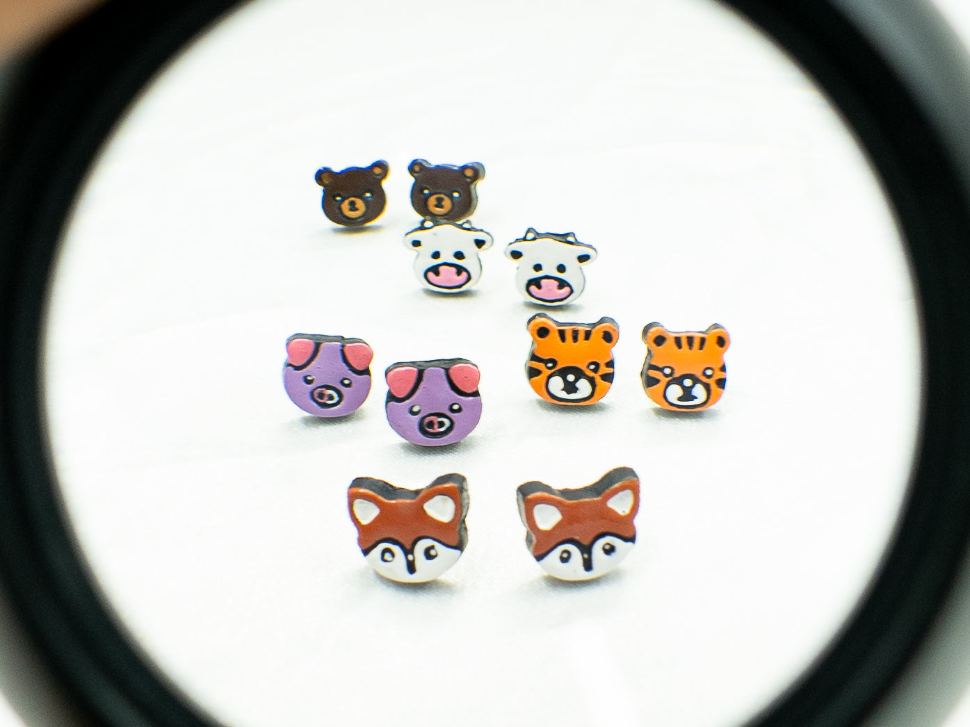 Handmade Earthen Clay Animal Stud Earrings- Elephant