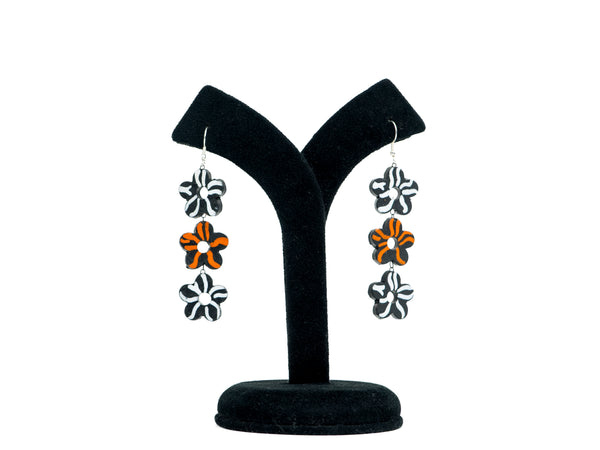 Midnight Daisy Drop Earrings
