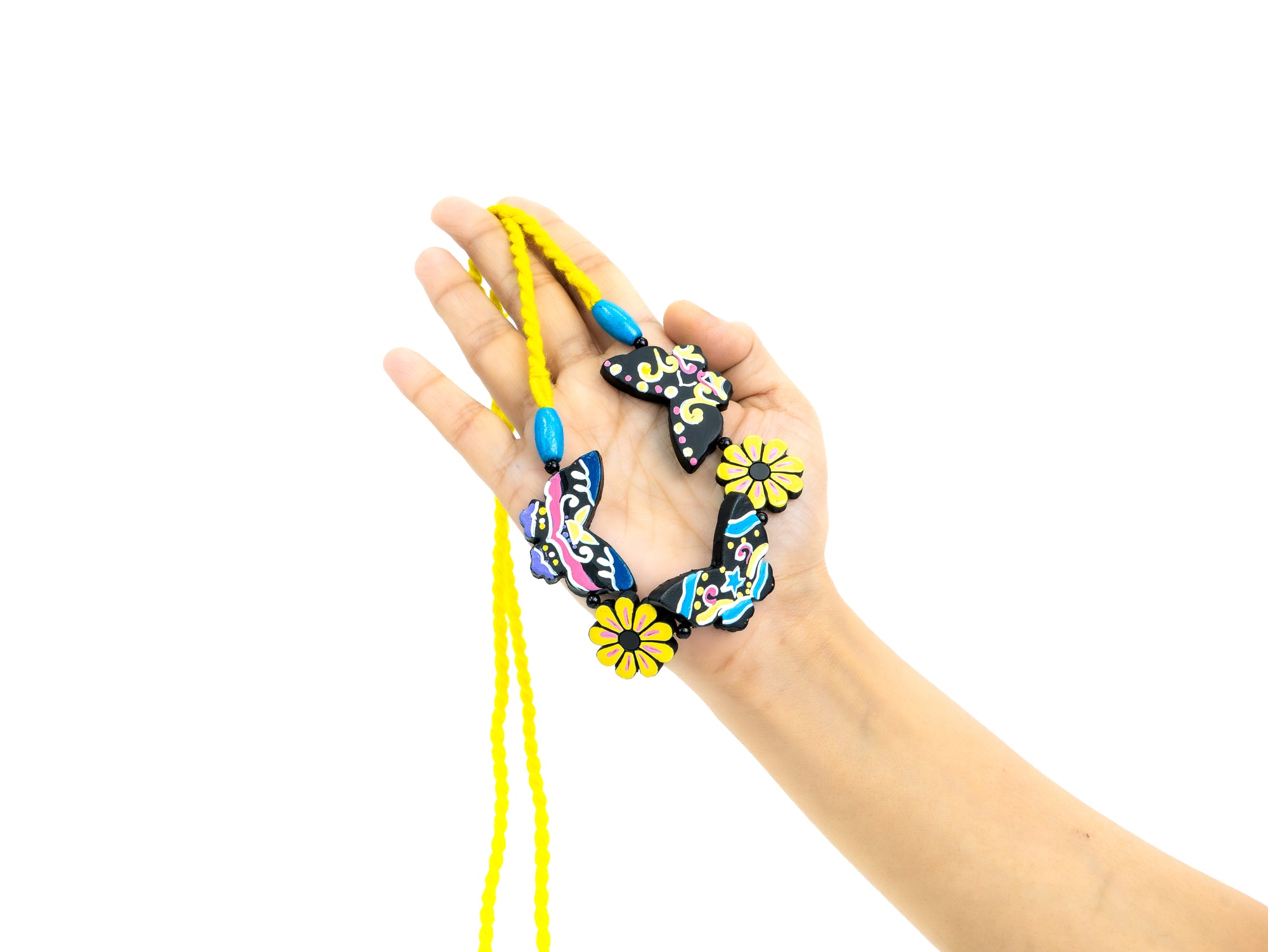 Blue Butterfly Necklace & Earrings Set