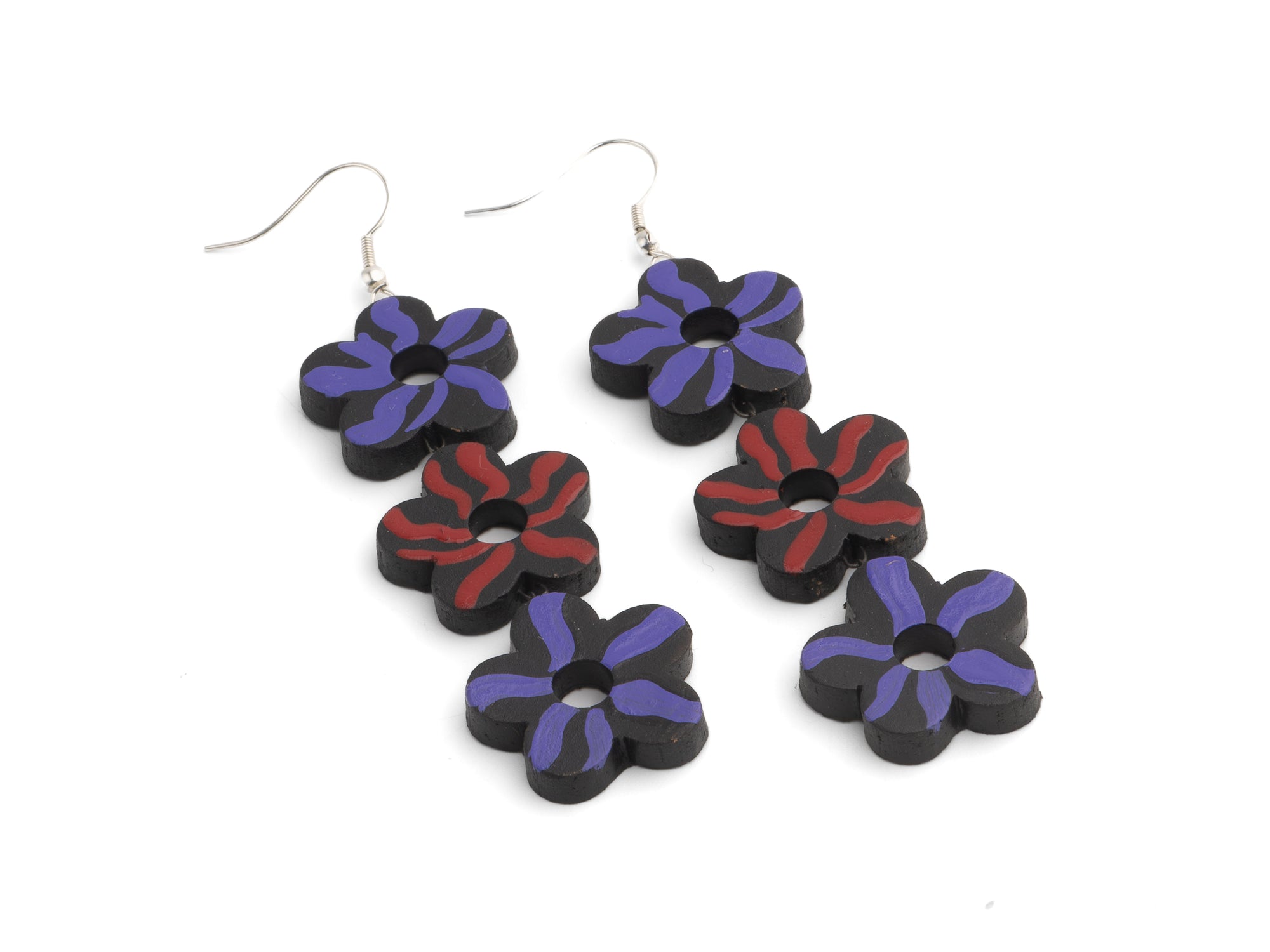 Midnight Daisy Drop Earrings