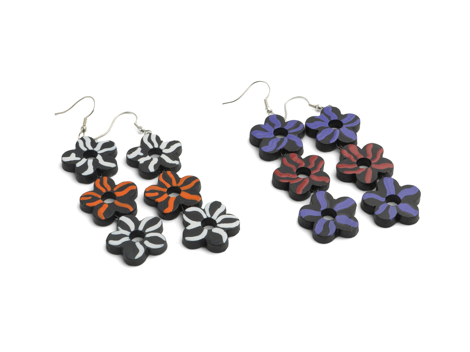 Midnight Daisy Drop Earrings