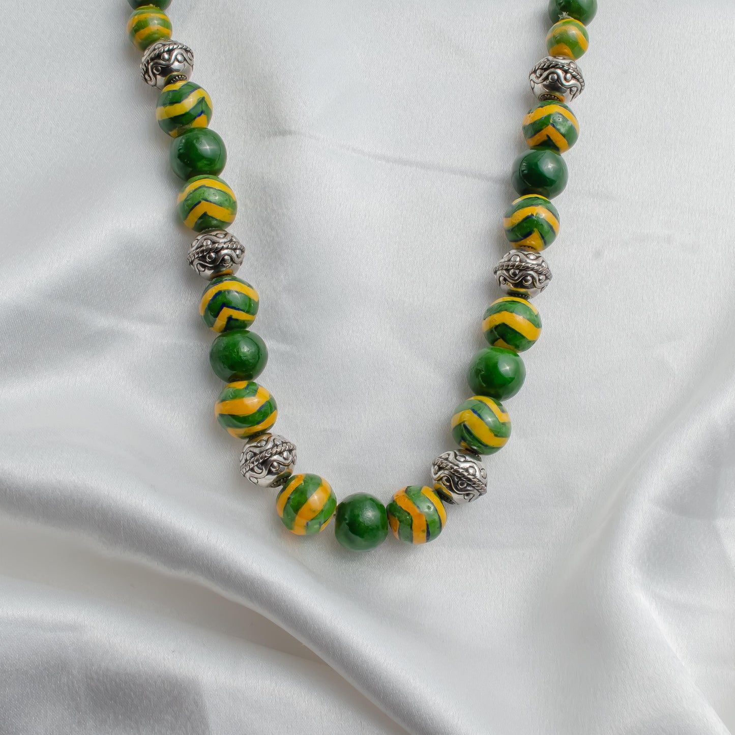 Ceramic Bead Necklace Green Beaded Necklace For Woman Beaded Necklace For Woman  Necklace Minimalist Jewelry Gift Western Everyday Necklace