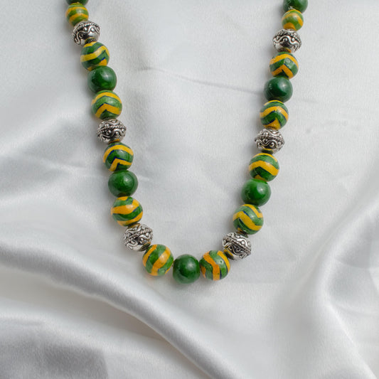 Ceramic Bead Necklace Green Beaded Necklace For Woman Beaded Necklace For Woman  Necklace Minimalist Jewelry Gift Western Everyday Necklace