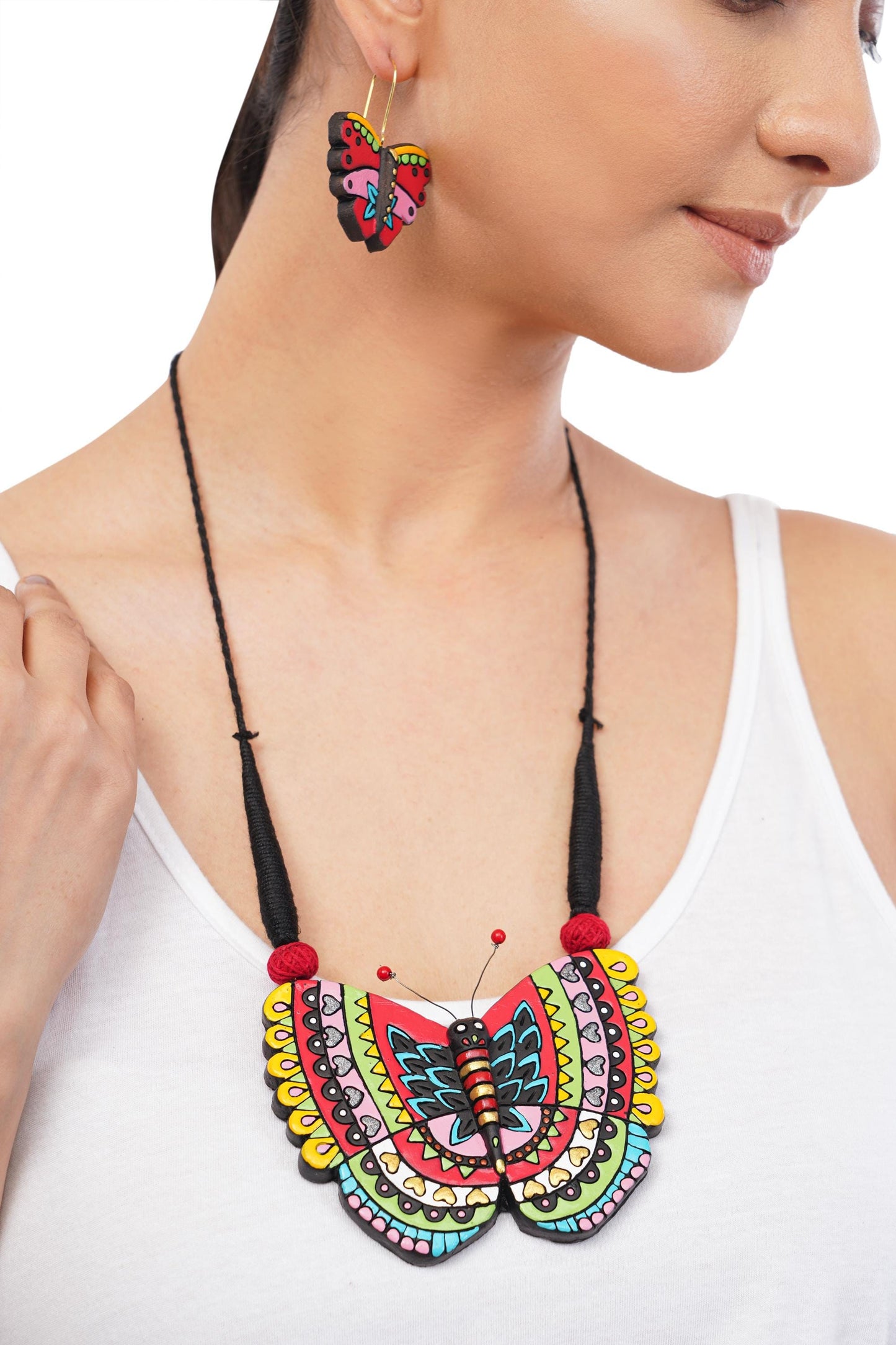 Beautiful Colorful Butterfly Necklace  Aesthetic Jewelry  Minimalist Necklace  Perfect Gifts for Her